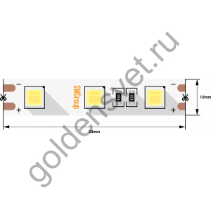 Лента светодиодная стандарт 5054, 60 LED/м, 14,4 Вт/м, 12В , IP20, Цвет: Теплый белый