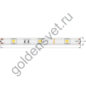 Лента светодиодная стандарт 5050, 30 LED/м, 7,2 Вт/м, 12В , IP65, Цвет: Теплый белый