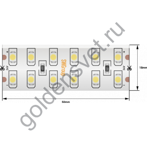 Лента светодиодная стандарт 3528, 240 LED/м, 19,2 Вт/м, 24В , IP65, Цвет: Теплый белый