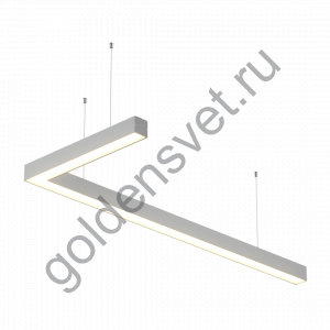 Комплектация Simple1.1-7477-WW: Профиль LS 7477, Лента 5x DSG 2835 WW 350L-V24-IP33, 875 LED, 31W/m, LUX, подвесы. Без блока питания