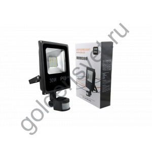 Прожектор светодиодный с датчиком движения 5630 6500К Холодный белыйK FL-SMD-30-CW-S
