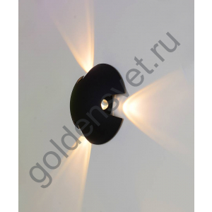 LED светильник настенный LWA0121C-BL-WW Черный 3*3Вт 3000