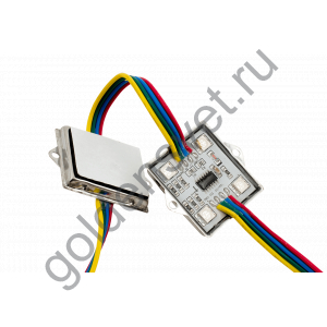 Модуль светодиодый SWG Серия MD5 (5050) , 4LED, 0,96Вт, 12В, IP65, Цвет: RGB, провод 15см
