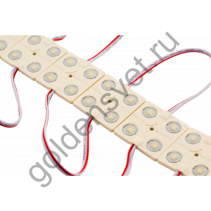 Модуль светодиодый линзованный SWG Серия LMD2 (2835), 4LED, 1,44Вт, 12В, IP65, Цвет: 6000-6500 К Холодный белый, провод 9см