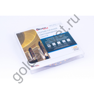 Лента светодиодная LUX, 5050, 60 LED/м, 14,4 Вт/м, 12В, IP65, Теплый белый (2700K)
