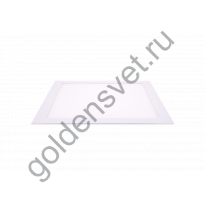 Светильник светодиодный Потолочный встраиваемый Серия PL, Белый, Пластик + алюминий, Теплый белый (2700K), 24Вт, IP20