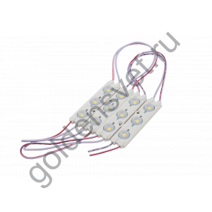 Модуль светодиодый линзованный SWG Серия LMD2 (2835), 3LED, 1,25Вт, 12В, IP65, Цвет: 6000-6500 К Холодный белый, провод 9см