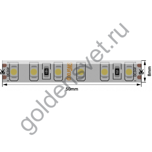 Лента светодиодная стандарт 3528, 120 LED/м, 9,6 Вт/м, 24В , IP65, Цвет: Нейтральный белый