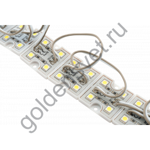 Модуль светодиодый SWG Серия MD5 (5050) , 4LED, 0,96Вт, 12В, IP65, Цвет: 6000-6500  Холодный белый, провод 9см