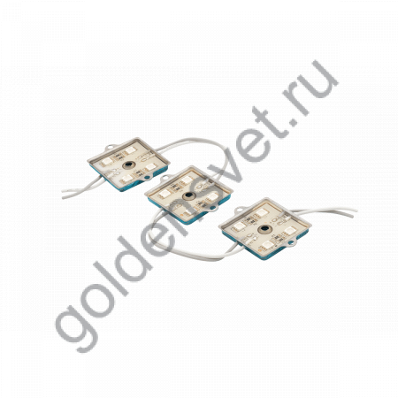 Модуль LED Module 4PCS SMD5050,35*35MM W:55-65LM,DC12V,СИНИЙ металл