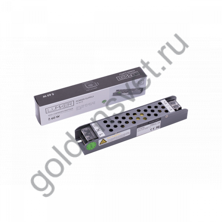 Блок питания для светодиодной ленты LUX компактный, 12В, 60Вт, IP20